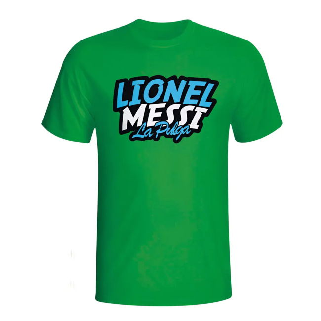 Aero-Dynamic Premium-Quality Lionel Messi Comic Book T-Shirt (Green) -
