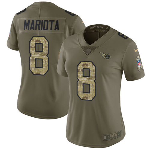 Authentic T T Titans NFL #8 Marcus Mariota Limited Team Color Jersey