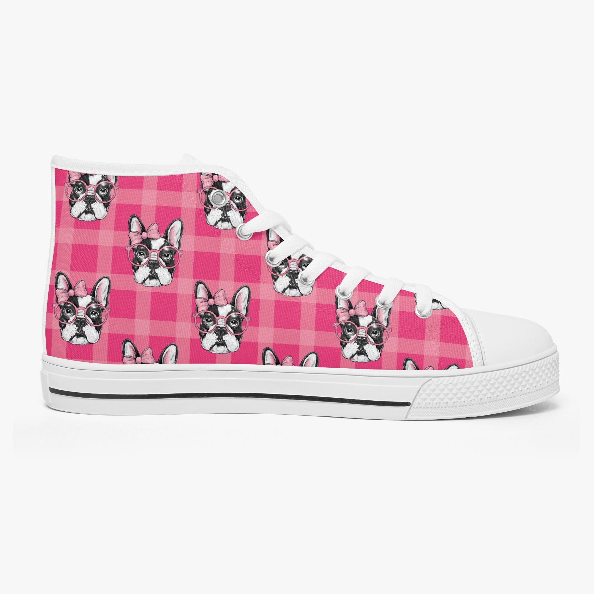 French Bulldog Lover Jackson Classic High Top Canvas Shoes Casual Footwear