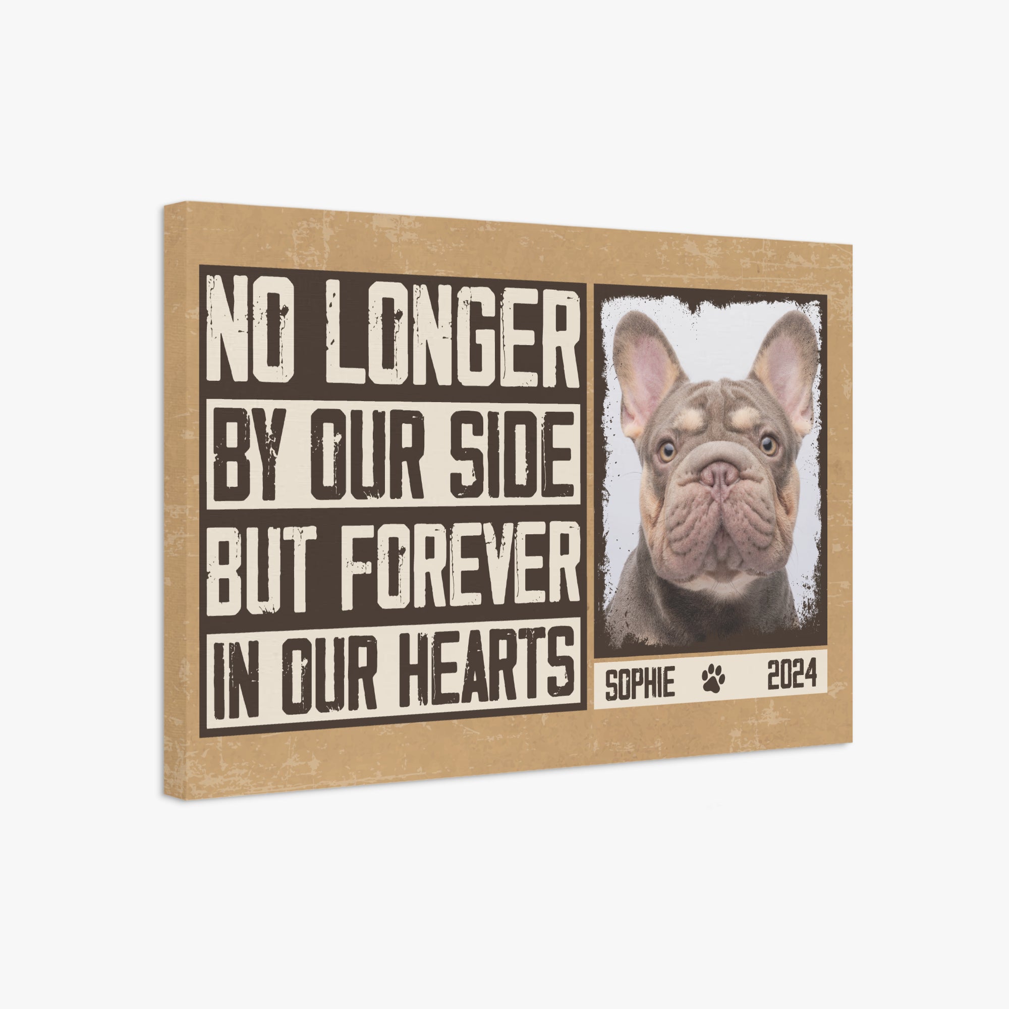 Culture-Inspired Silver - Personalized Adorable Frenchie Canvas Wall ...