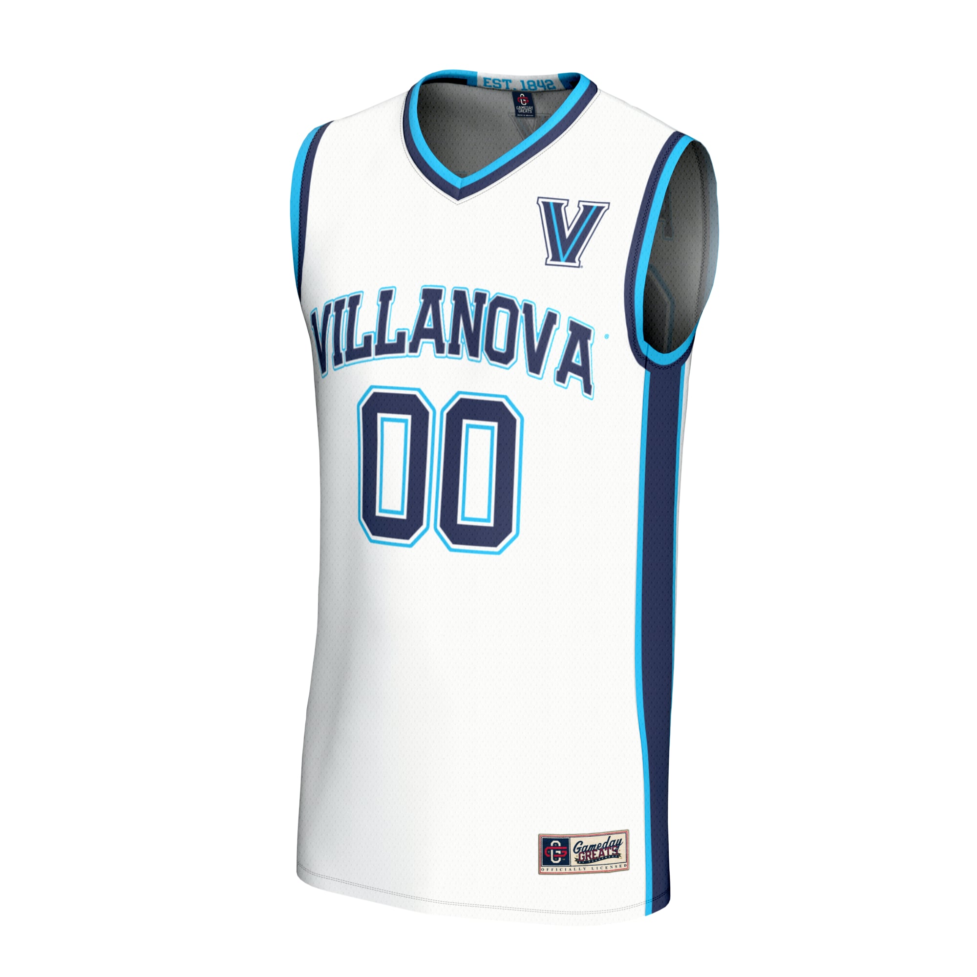 Villanova Wildcats GameDay Greats Unisex Lightweight Collegiate Men's Basketball NIL Pick-A-Player Fashion Jersey - White