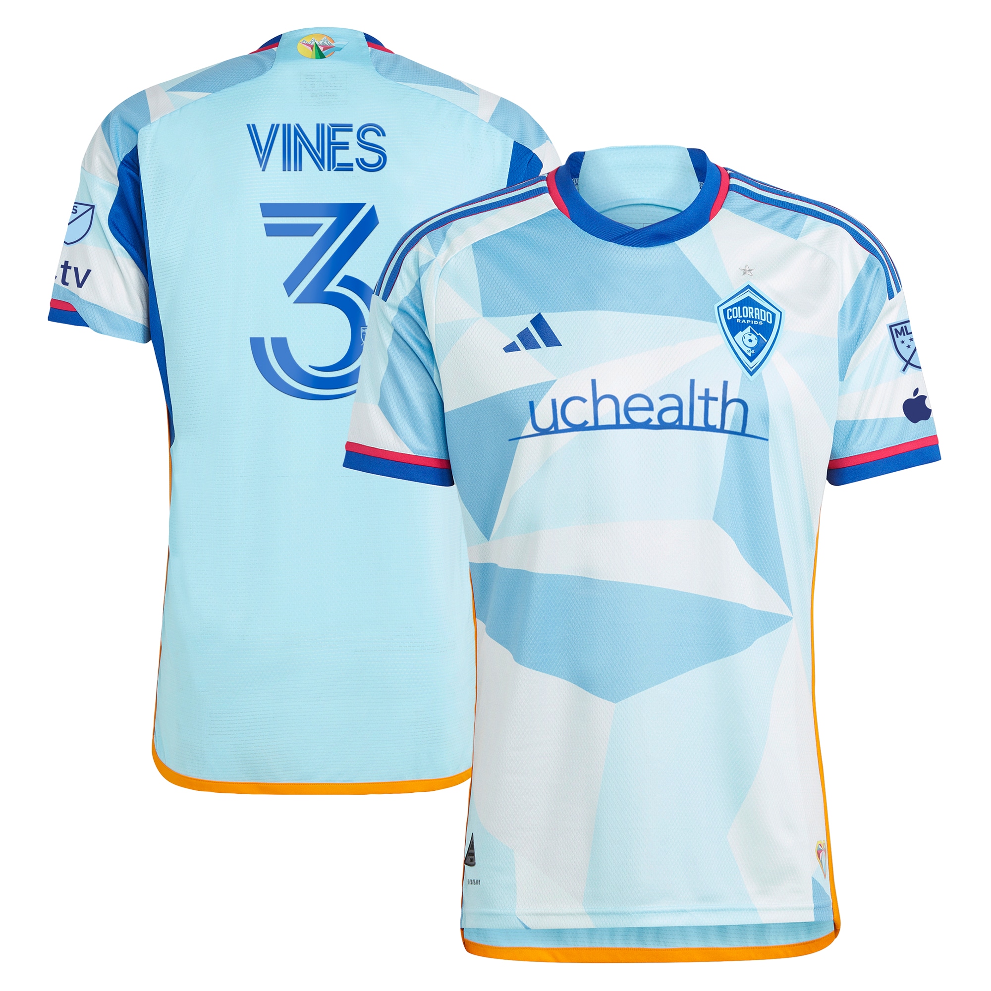 [SJH] Sam Vines Colorado Rapids 2024 New Day Kit Authentic Player Jersey - Light Blue
