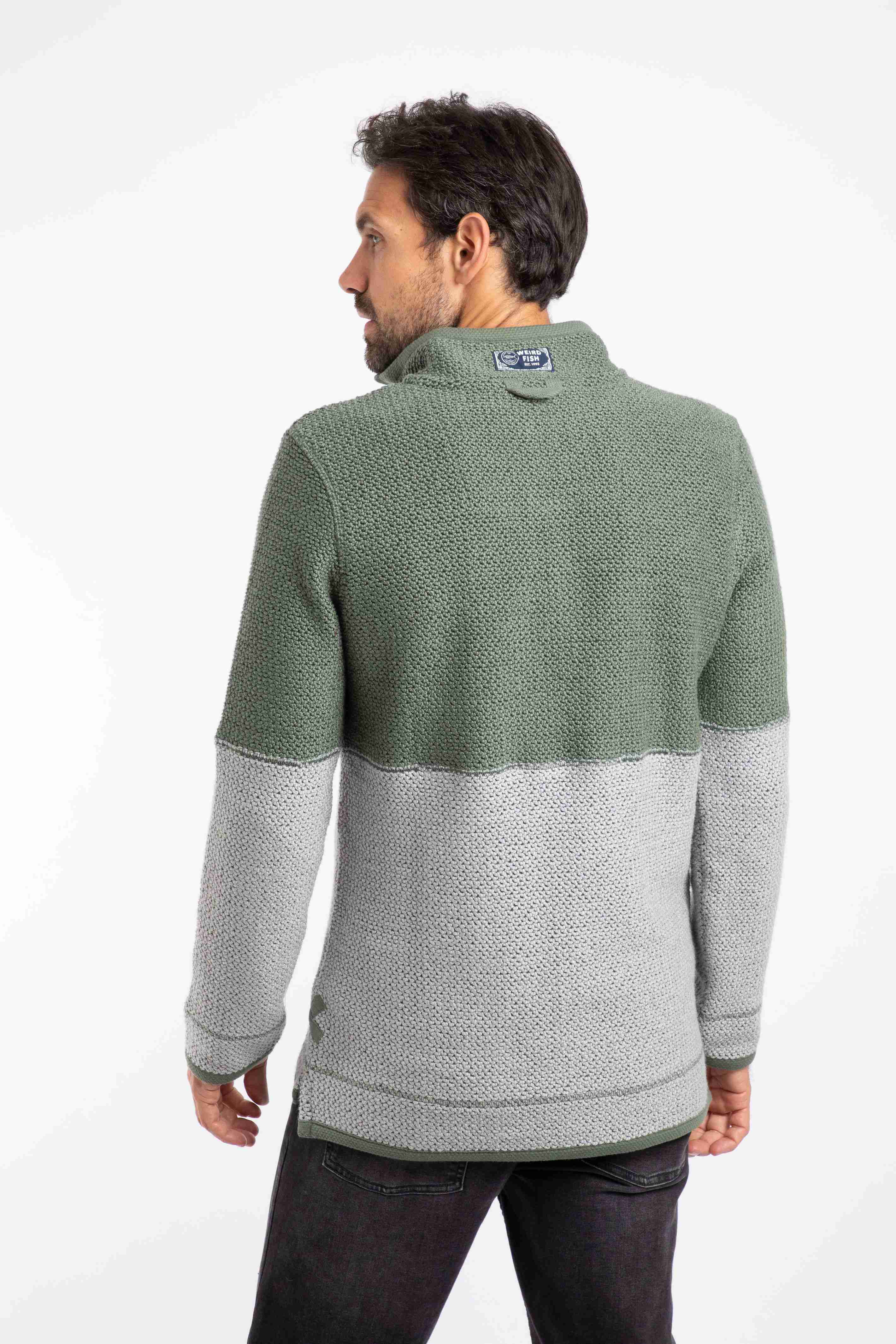 Kielder 1/4 Zip Limited Edition Macaroni Sweatshirt Limestone