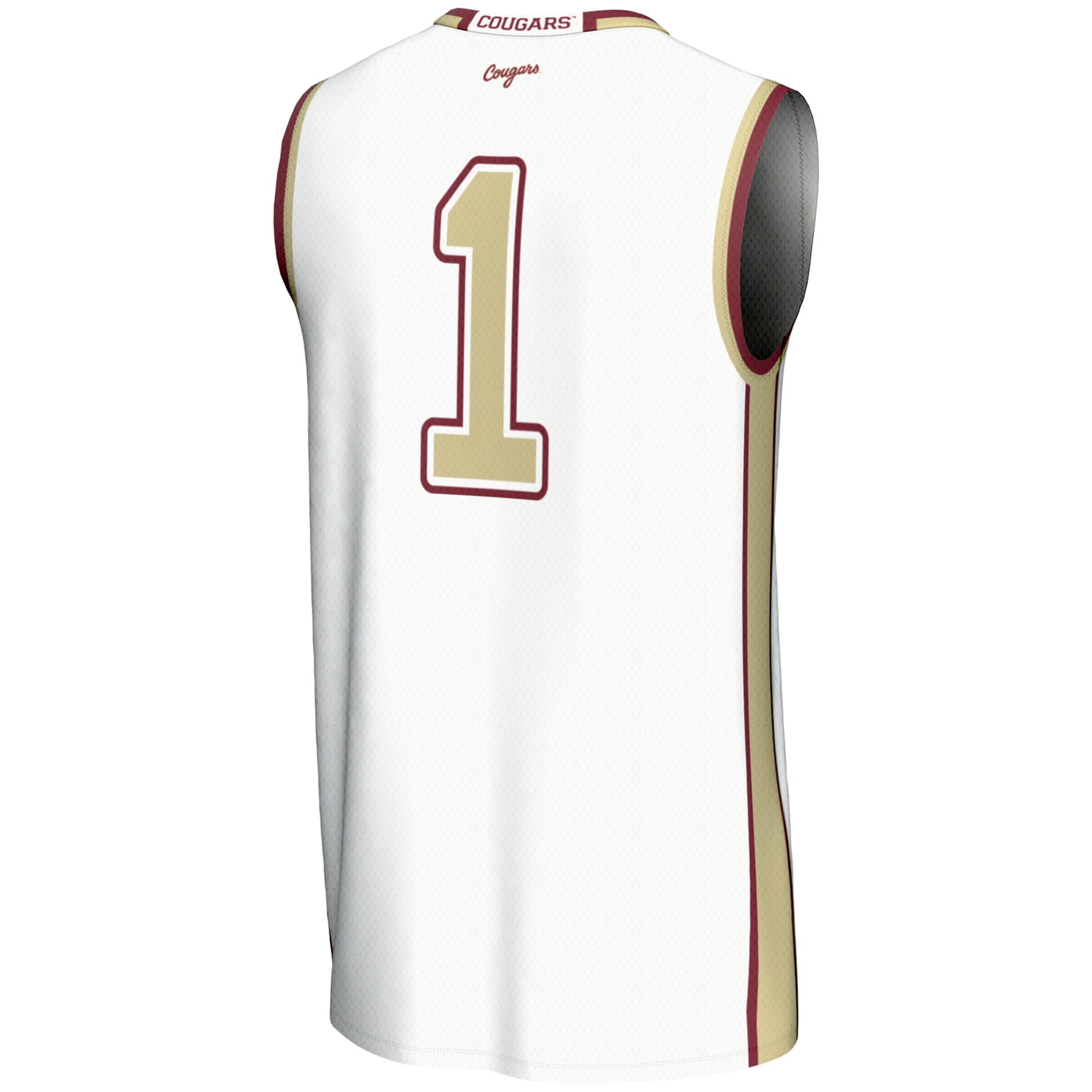 [NJP] Charleston Cougars GameDay Greats Unisex #1 Basketball Jersey - White