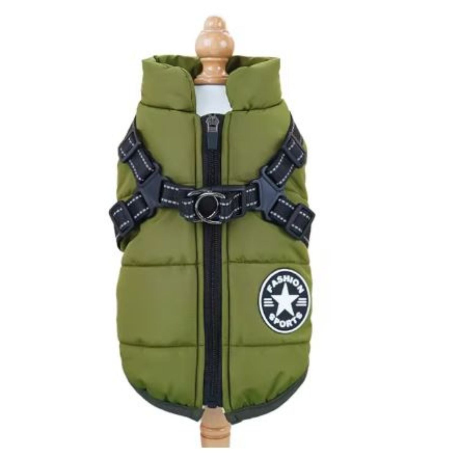 Airflow-Friendly Frostguard Winter Waterproof Frenchie Harness Jacket...