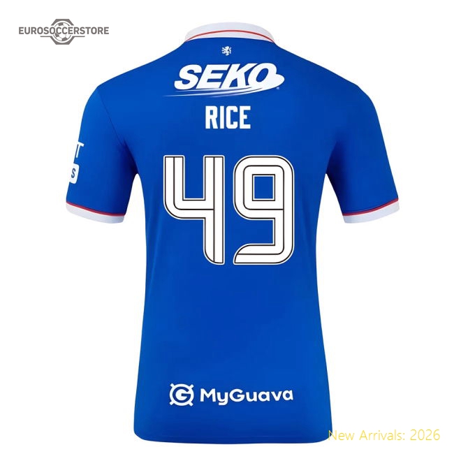Soft Football Team Kids Rice Jersey 2025-2026 Machine-washable