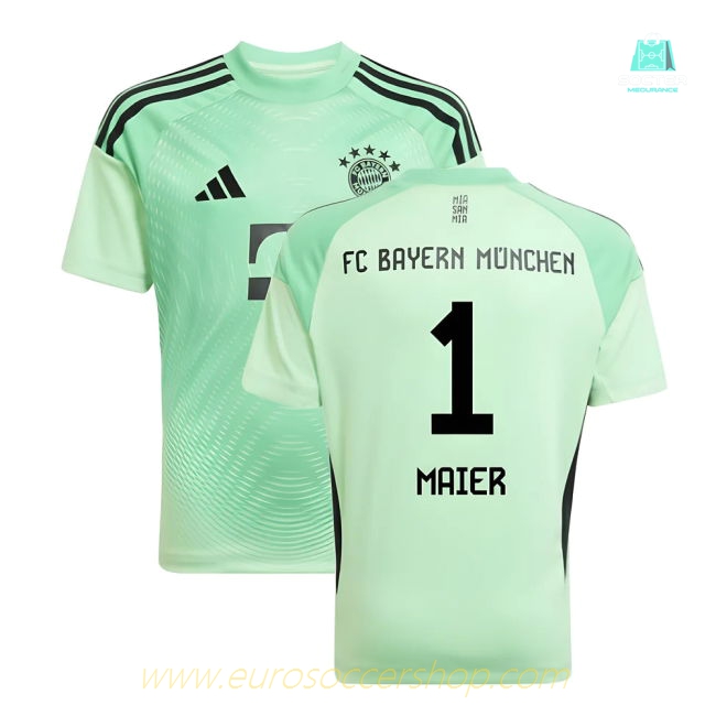 2025-2026 Bayern Munich Home Goalkeeper Shirt (Glory Mint) - Kids (Maier 1)