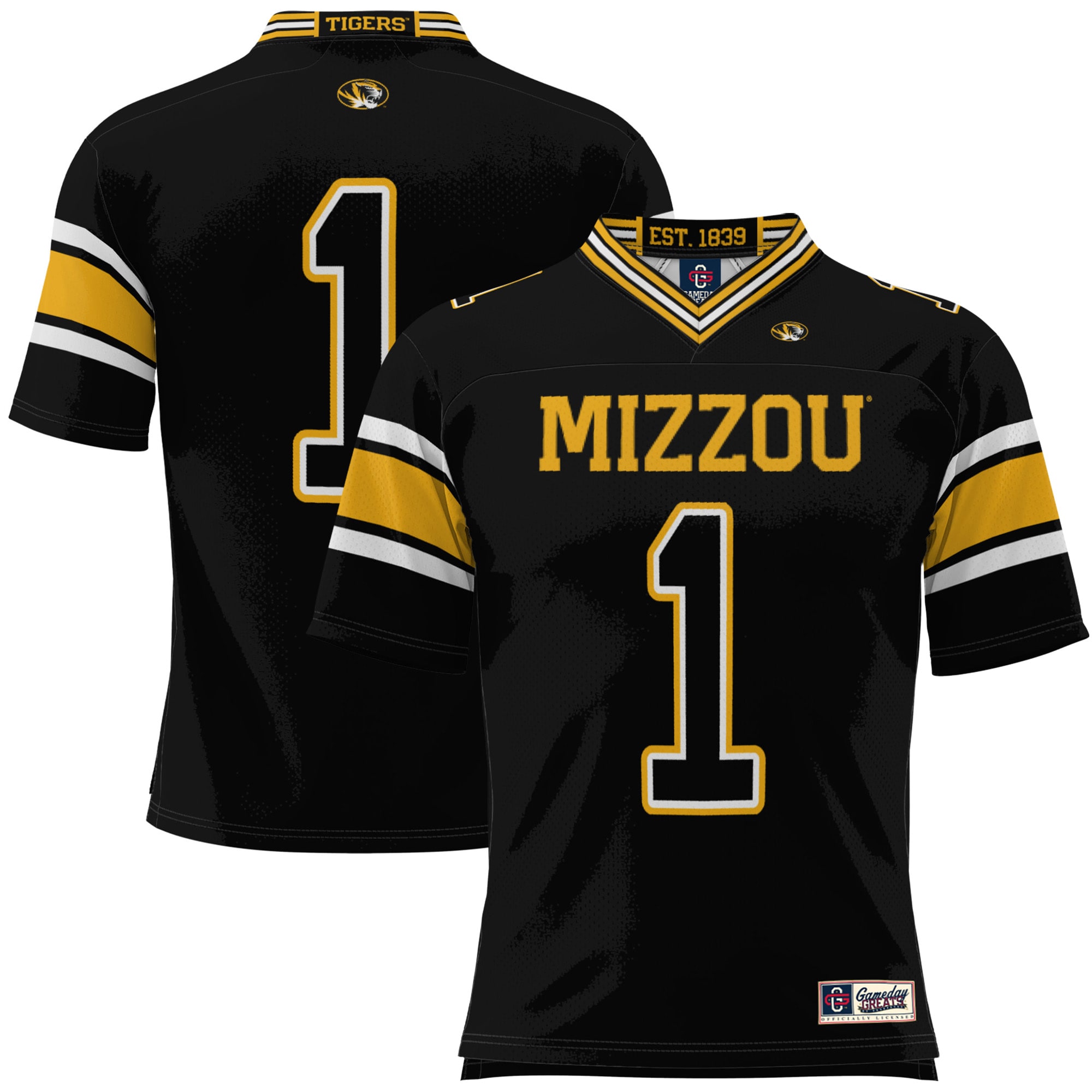 #1 Missouri Tigers GameDay Greats Youth 2026/2027 Football Jersey - Black