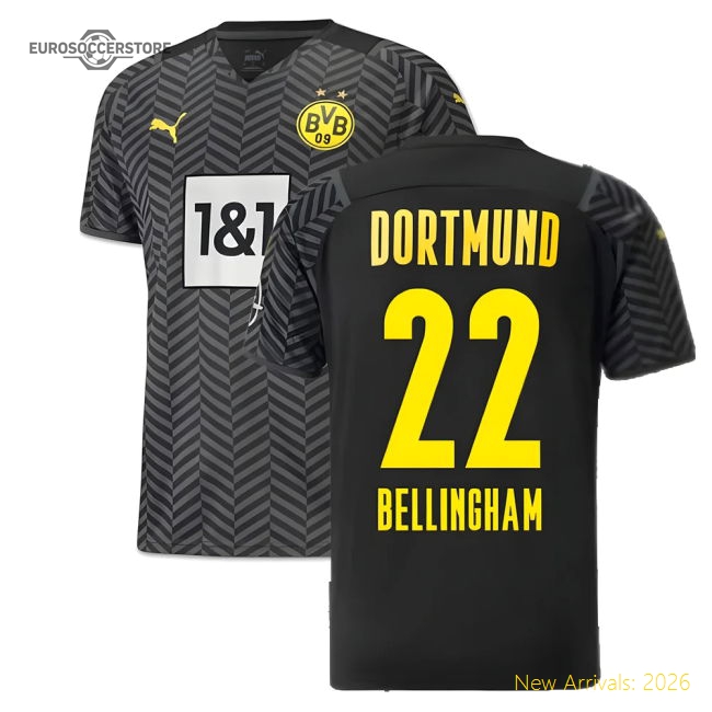 Borussia Dortmund Away Shirt (Bellingham 22) 2021-2022 Fan Edition