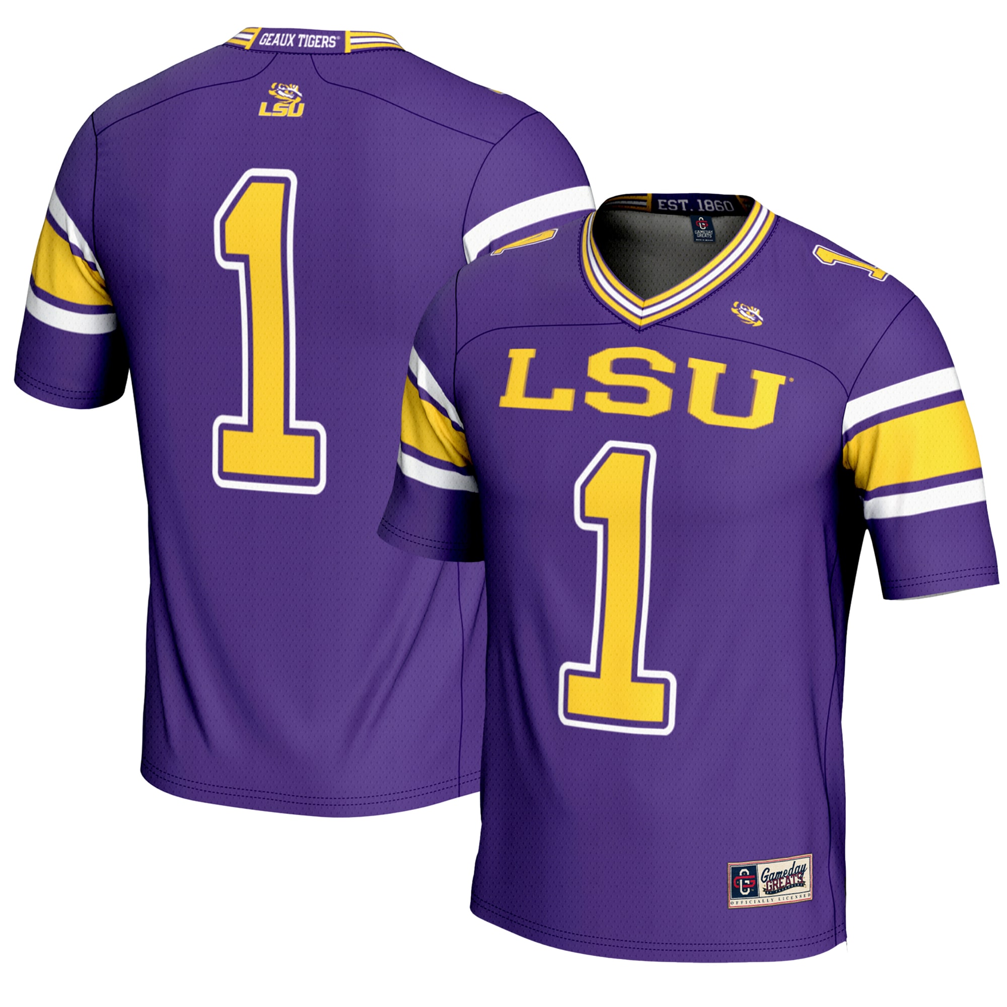 #1 LSU Tigers GameDay Greats Endzone 2026 Season Football Jersey - Purple