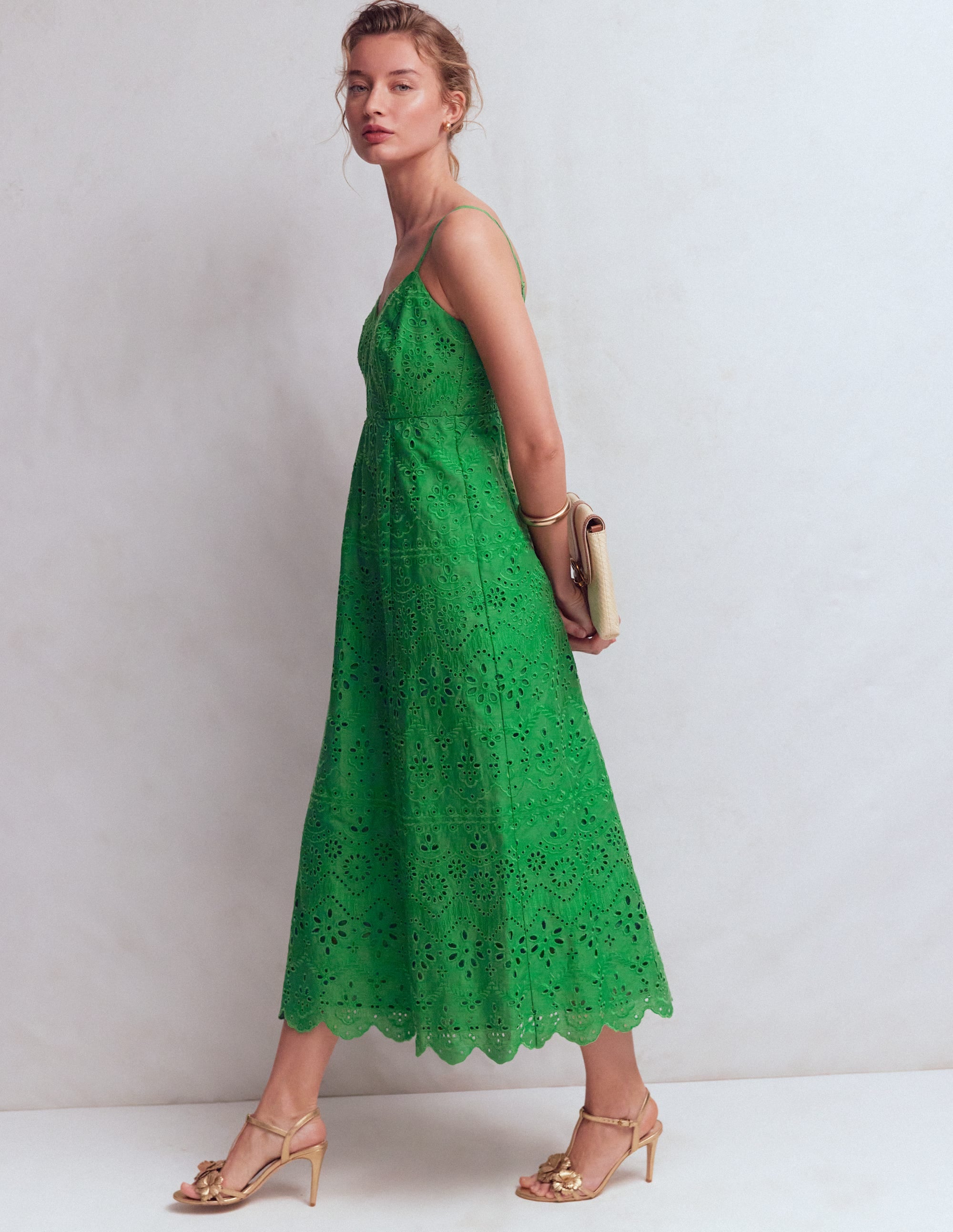 Empire Linen Broderie Dress