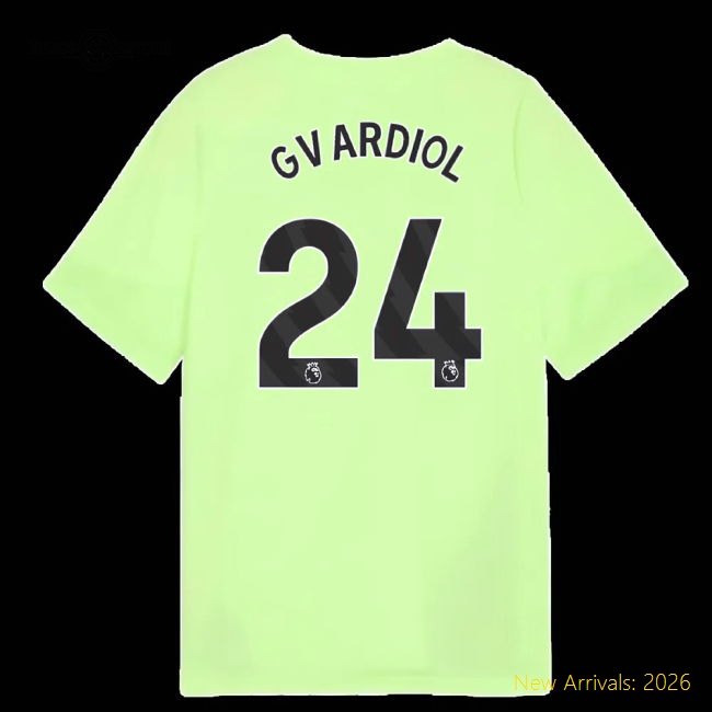 Man City Kids Gvardiol Premium Jersey Drycell Soft-touch