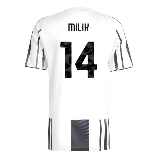 2025-2026 Juventus Home Vintage Shirt (Milik 14) Stretch Fabric