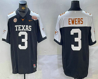 Men's Texas UT White 2024 alternate jersey Quinn Ewers #3 high