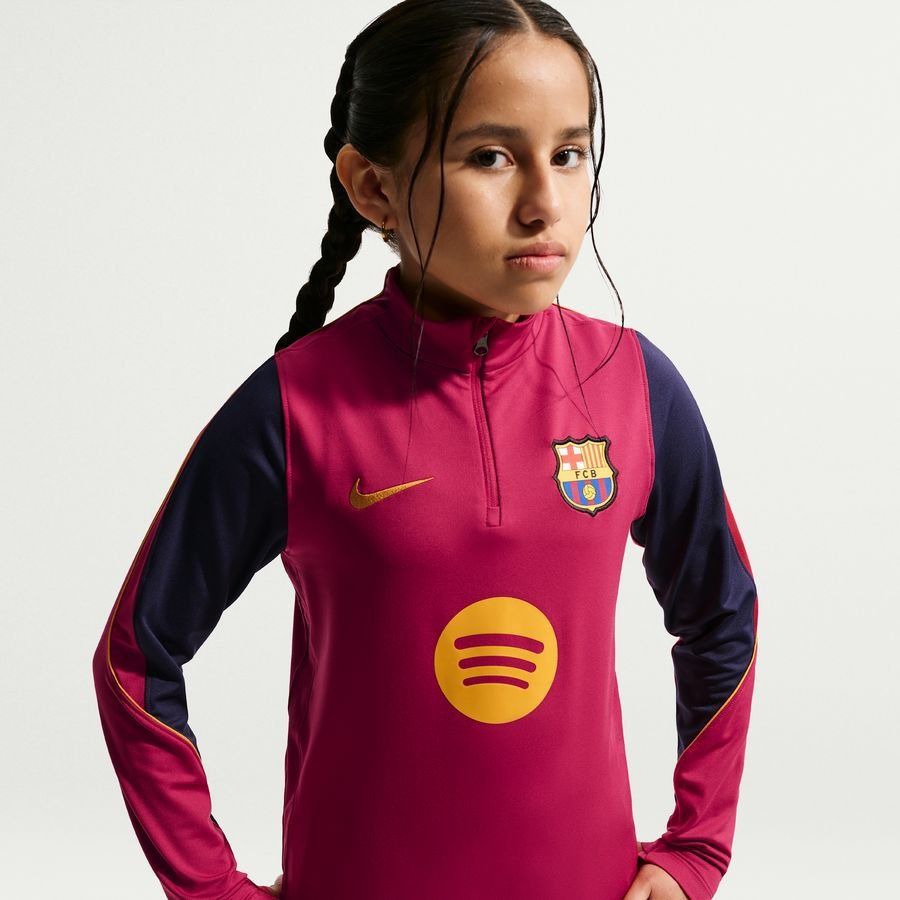 [EFKS] Barcelona Dri FIT Strike Noble Red/Blackened Blue/Mineral Training Kids Yellow