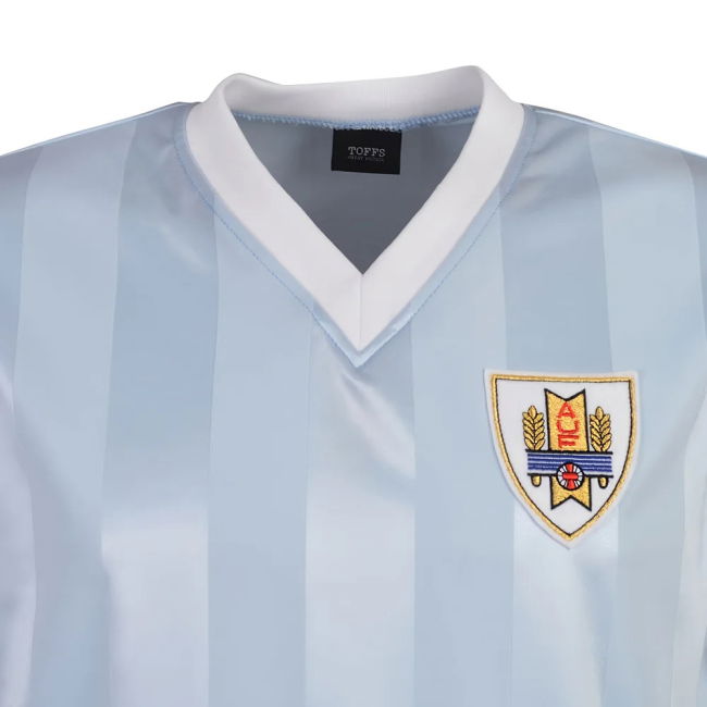 Replica Uruguay 1986 World Cup Retro Football Shirt - Sky