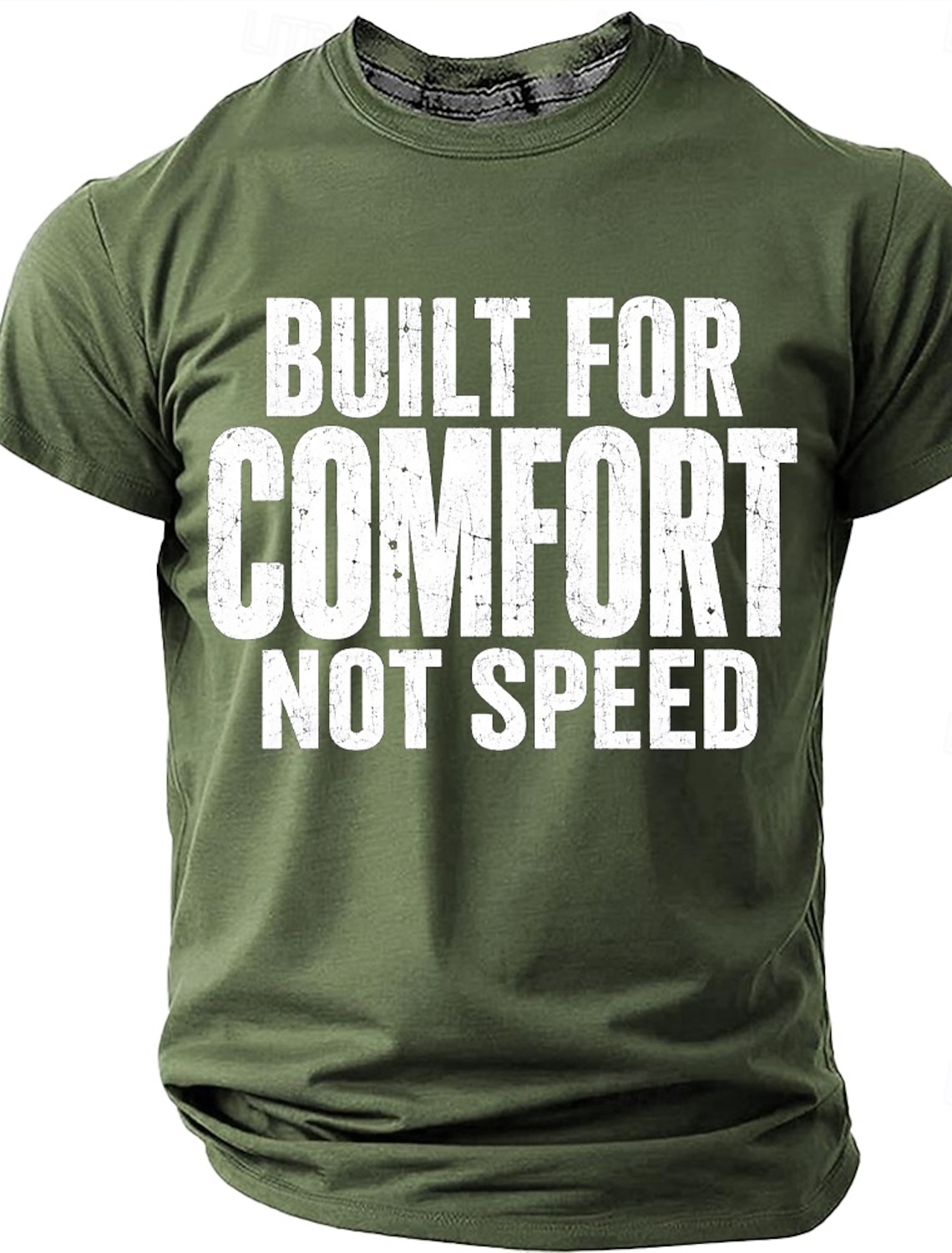 Men's Built For Comfort Not Speed Funny Humor Graphic T Shirt Casual Short Sleeve Crew Neck Regular Fit Daily Wear Designer Clothing Apparel S M L XL XXL XXXL