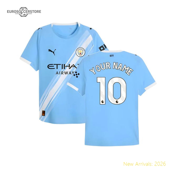 Authentic 2025-2026 Man City Authentic Home Shirt (your Name)