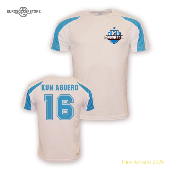Sergio Aguero Man City Sports Training Jersey (white) - Kids