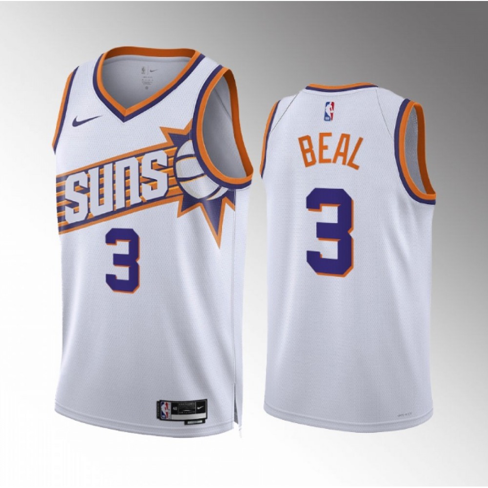 Collector's Item Official Men's Suns #3 Bradley White Basketball Jersey