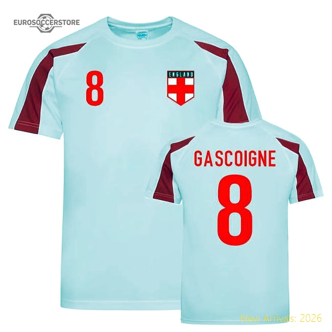 Paul Gascoigne England Sports Training Jersey (White-Red)