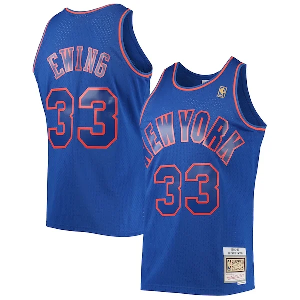 Patrick Ewing NYK Pro-Grade Swingman Jersey - Blue - Licensed Product