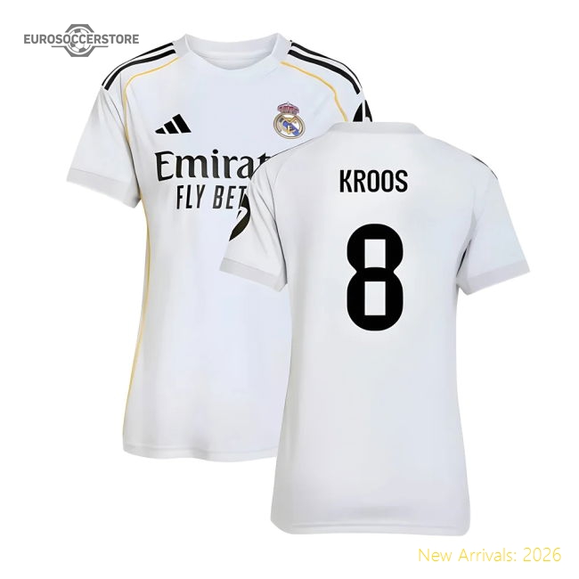 Official 2025-2026 Real Madrid Home Shirt (Womens) (Kroos 8)