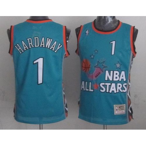 Mitchell And Ness Orlando Magic #1 Penny Hardaway Light Blue 1996 All-Star Stitched NBA Jersey Mens