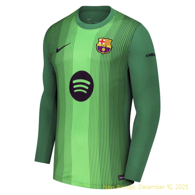 2025-2026 Barcelona Barca Official Home Goalkeeper Shirt (Green)