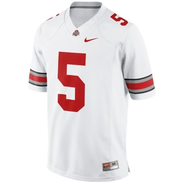 Men Ohio State Buckeyes #5 Braxton Miller White Nike Stitch Jersey