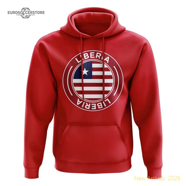 First-class Liberia Football Badge Hoodie (red) - Supporter Edition