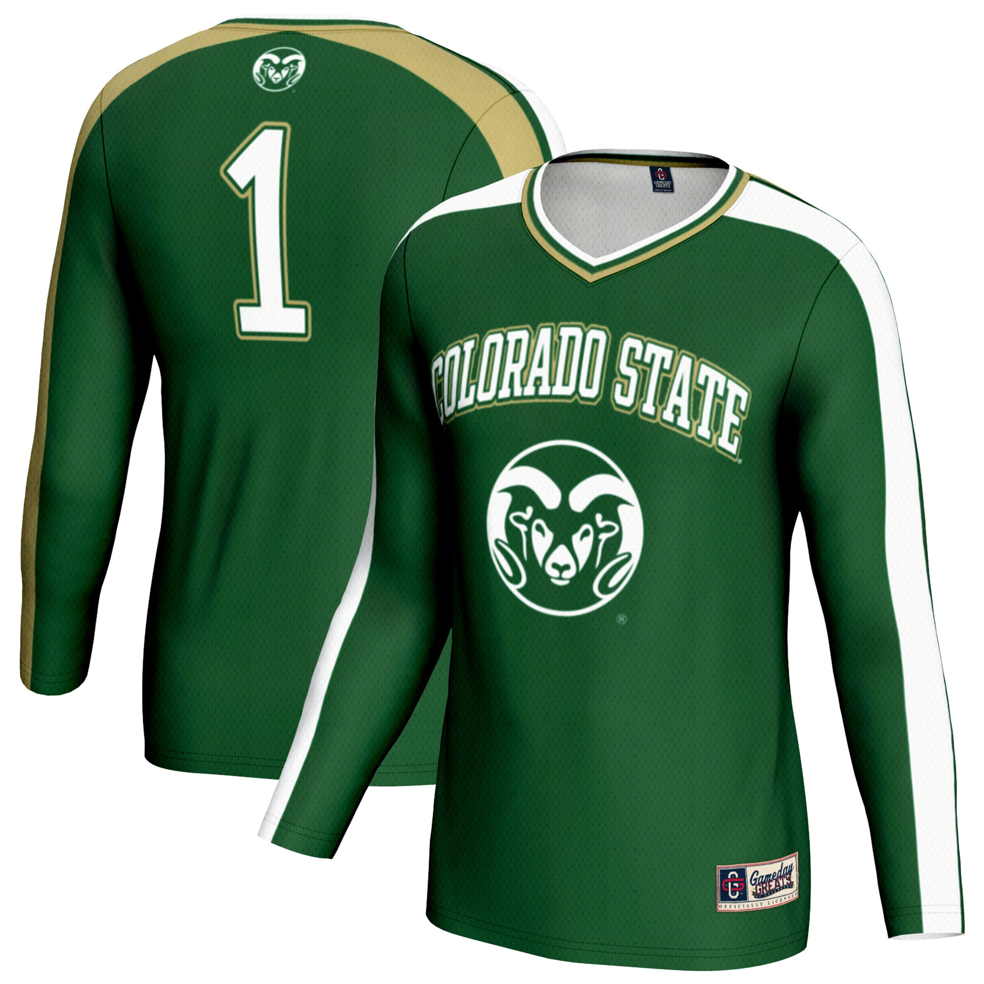 [NJP] Women's Colorado State Rams GameDay Greats #1 Lightweight Volleyball Fashion Jersey - Green