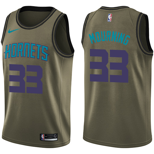 Performance Hornets #33 Alonzo Mourning 2024 Icon NBA Swingman Jersey
