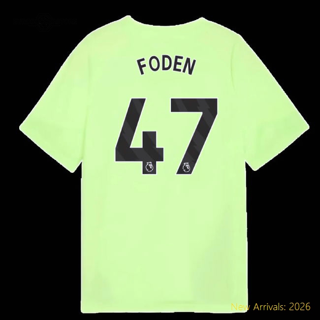 2025-2026 Man City Kids Child-friendly Foden Jersey Drycell