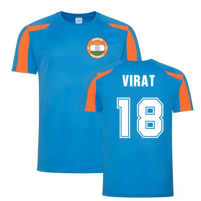 Championship Virat Kohli India Cricket Sports Training Jersey (Blue)
