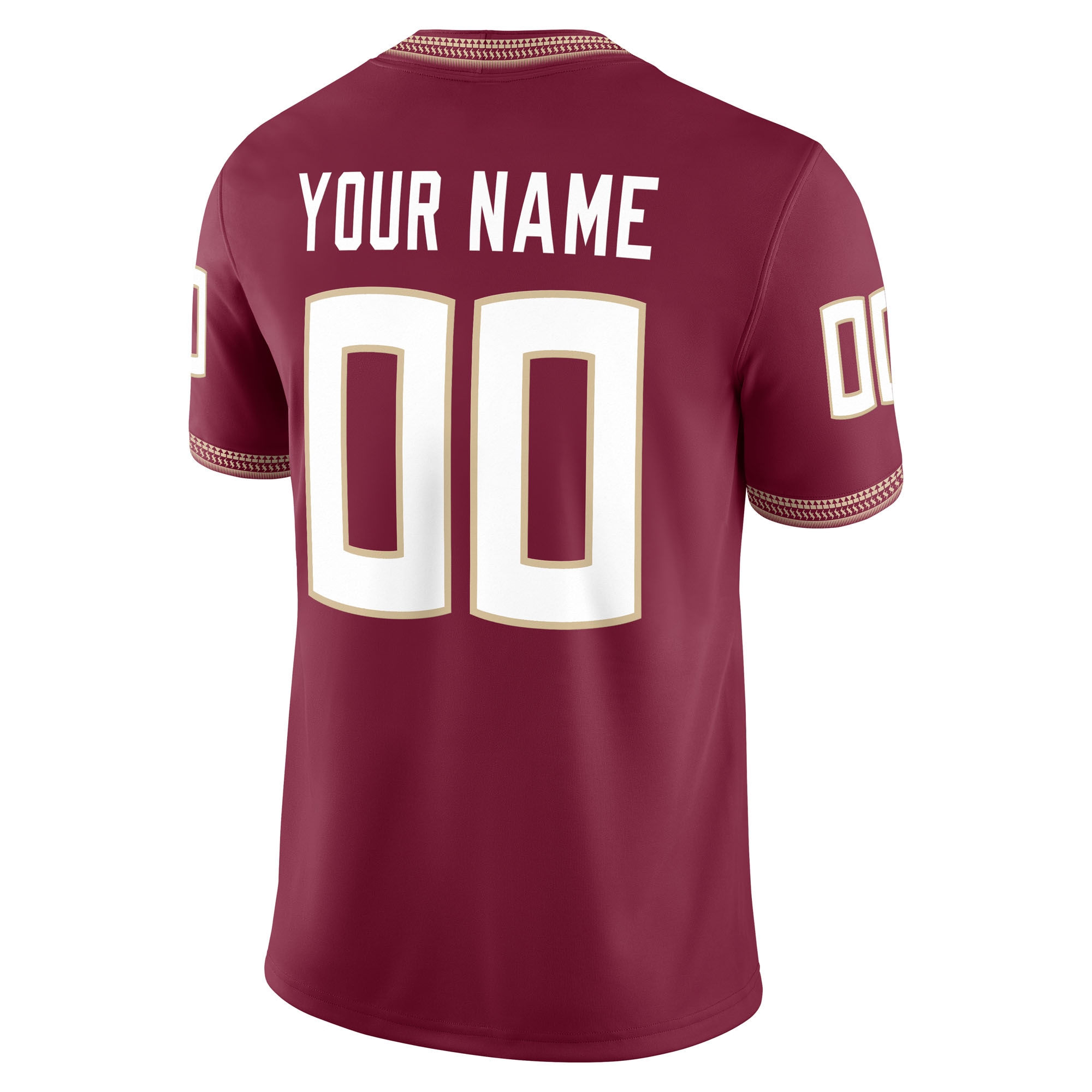 [NJP] Florida State Seminoles Custom Football Game Jersey - Garnet