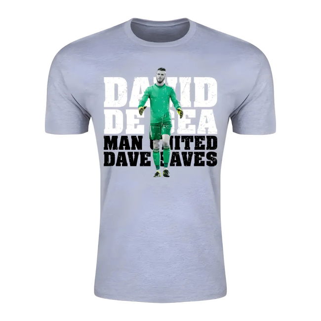 David De Gea Man United Goalkeeper T-Shirt (Grey) - Kids