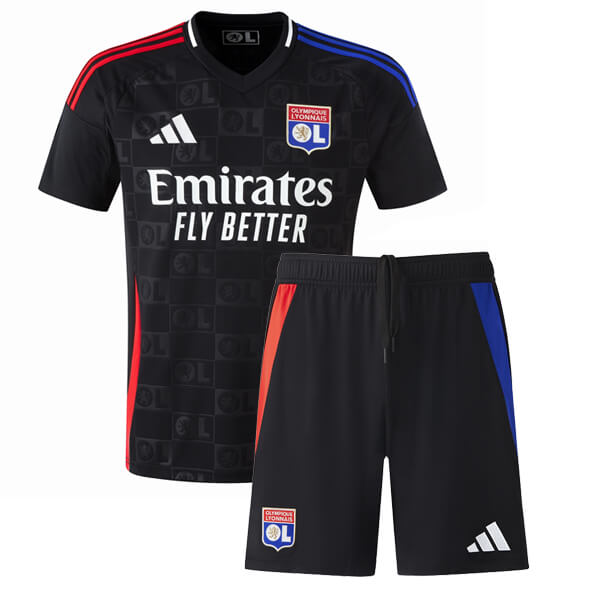 Kids Olympique Lyonnais 2425 Away Kit ShirtShorts - Official Replica