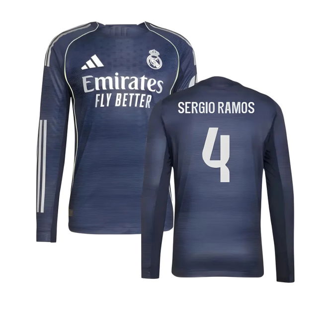 Camiseta Real Madrid 2025-2026 Visitante Hombres - Oficial Con Ramos 4