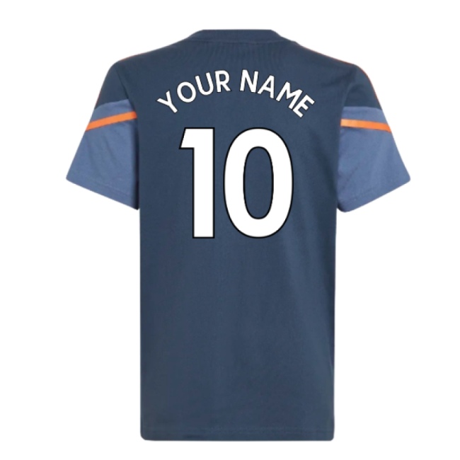 2022-2023 Man Utd Training Tee (Crew Navy) - Kids (Your Name)