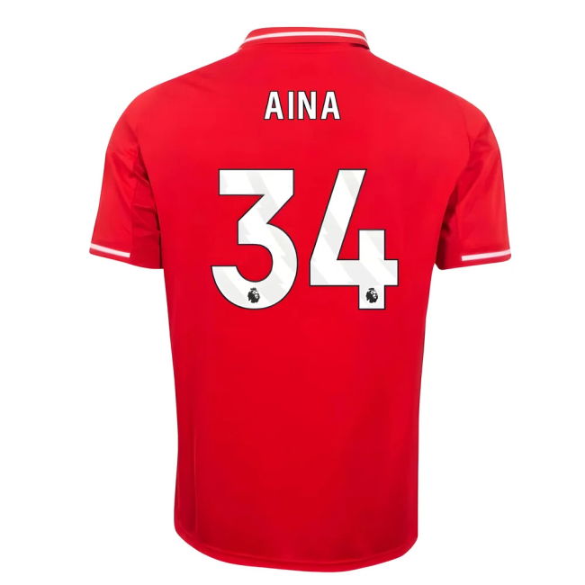 2025-2026 Nottingham Forest Home Shirt (Aina 34) | Breathable