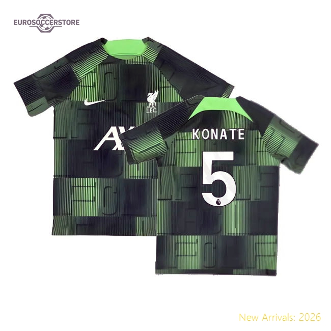 2023-2024 Liverpool Academy Pre-Match Shirt (Green) - Kids (Konate 5)