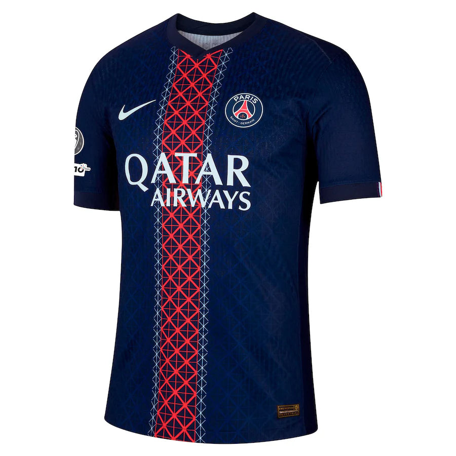 Player Verison PSG Home Match Shirt 2025-26 with Champions League and