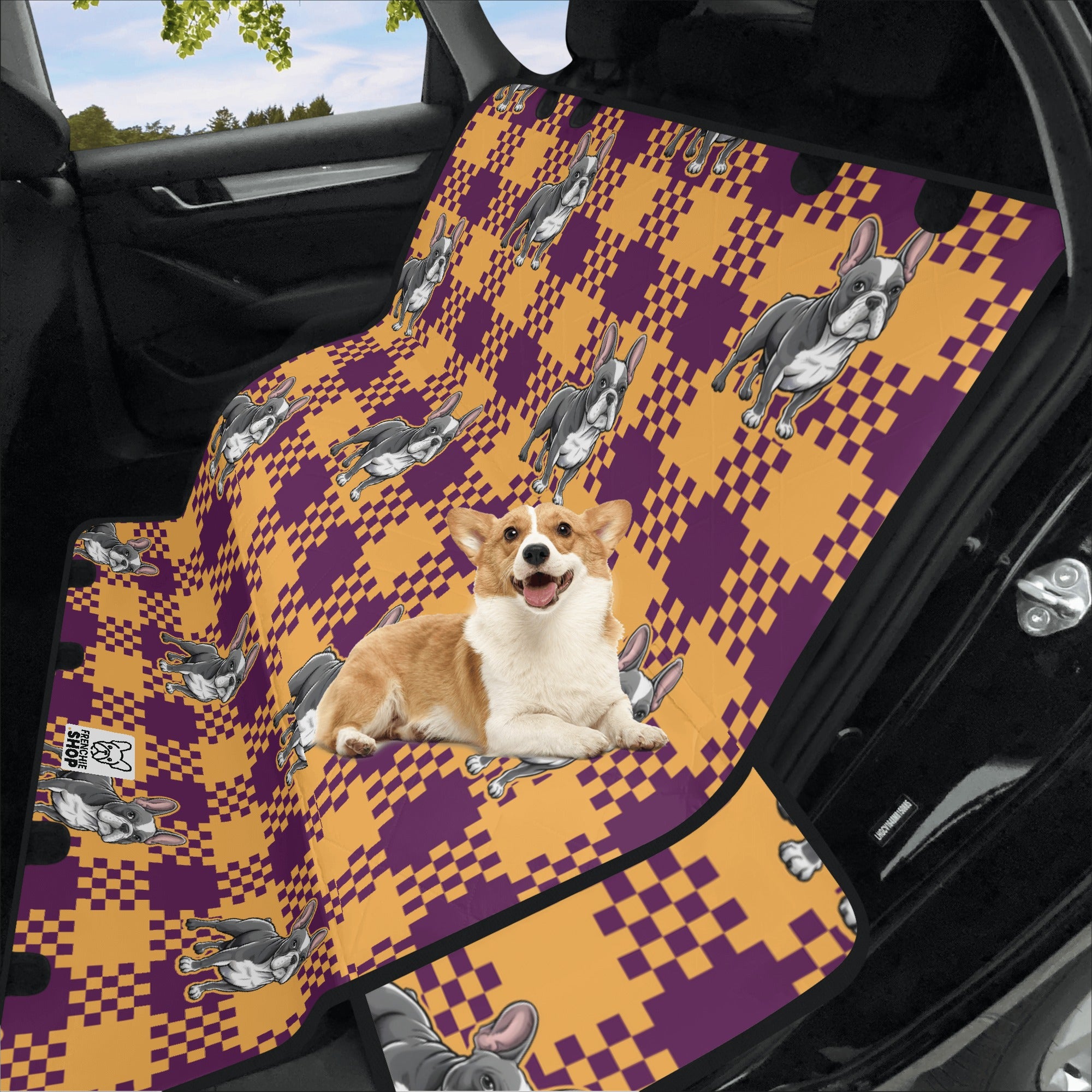 Culture-Inspired Cecille - Car Pet Seat Covers For French Bulldog for...