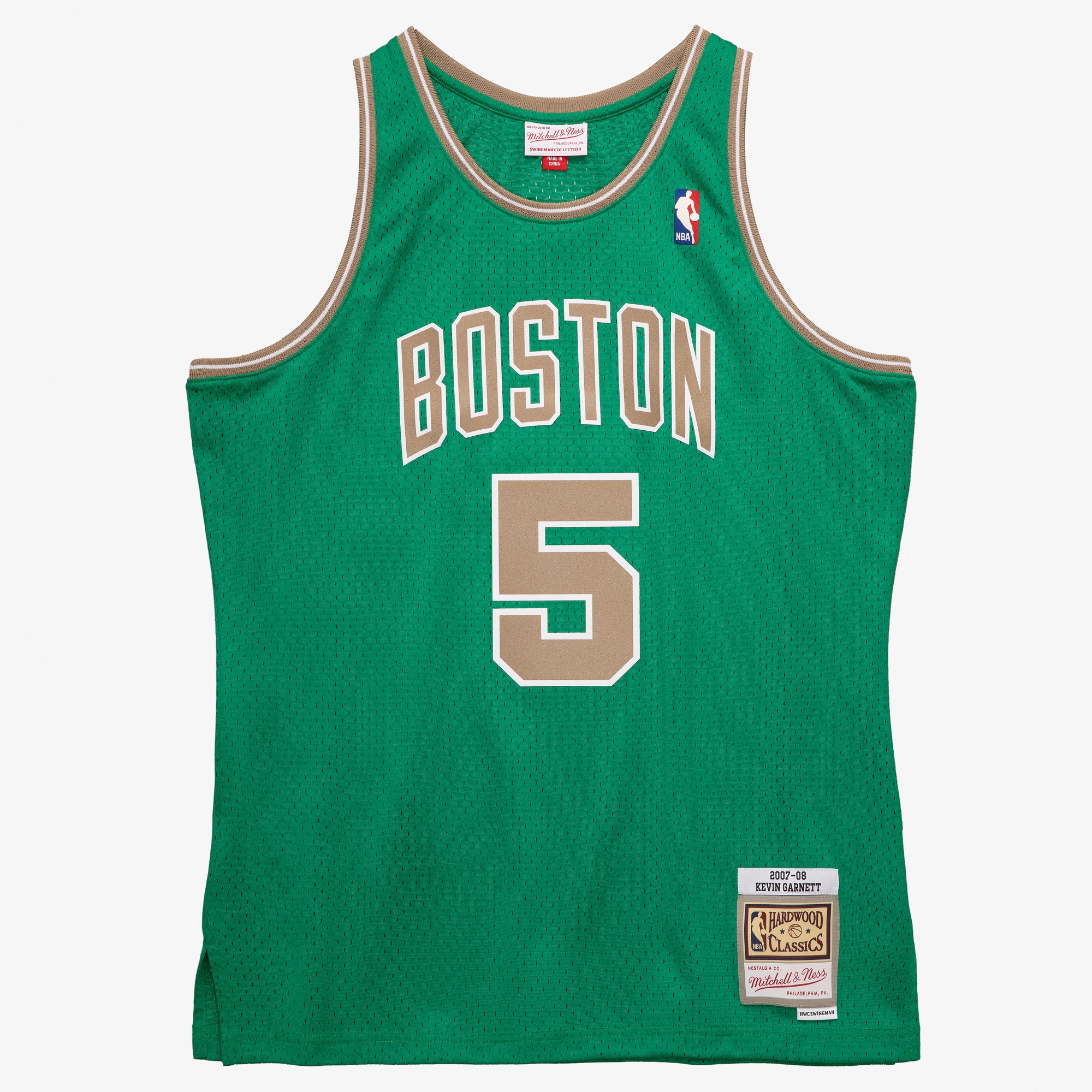 [SJH] Youth Kevin Garnett Boston Celtics 2007-08 Hardwood Classics Swingman Jersey - Kelly Green