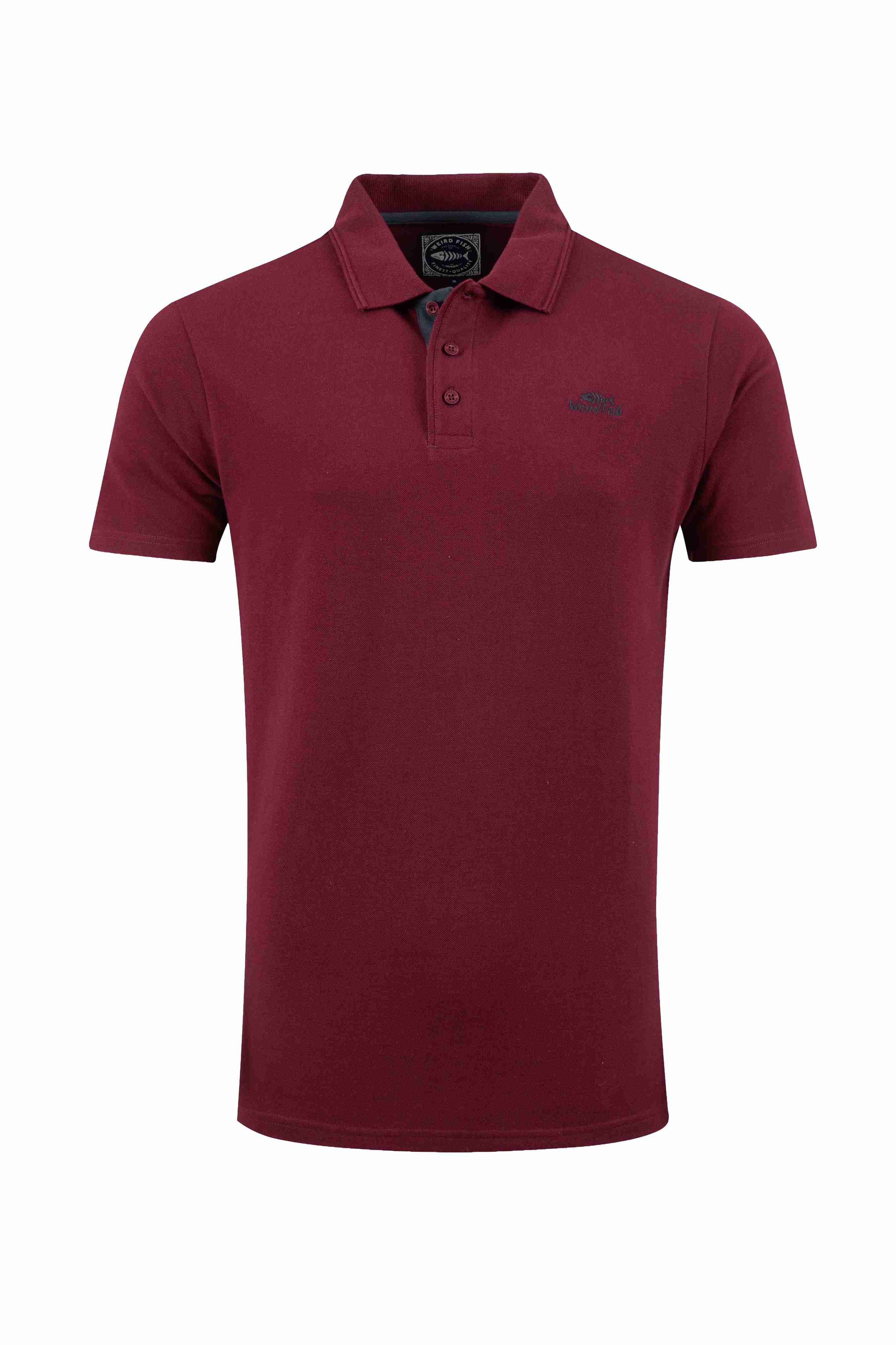 Miles Pique Polo Shirt Tawny Port