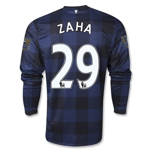 13-14 Manchester United 29 ZAHA Away Black Long Sleeve Jersey Shirt -