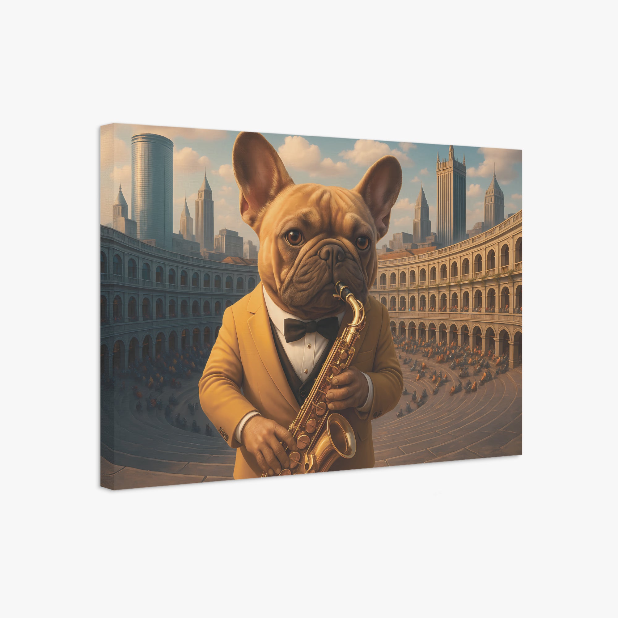 Frenchie-Fan Hedwig - Adorable Frenchie Canvas Wall Art for Pet Premium
