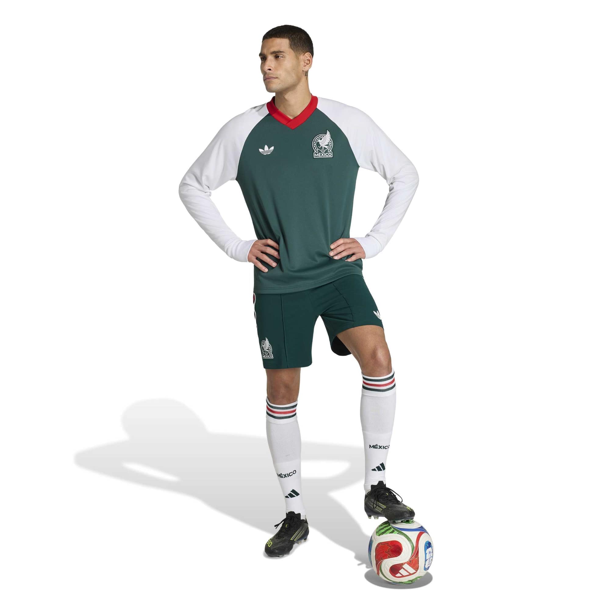 [SJH] Mexico National Team 2026 Long Sleeve Pre-Match Jersey Top - Green