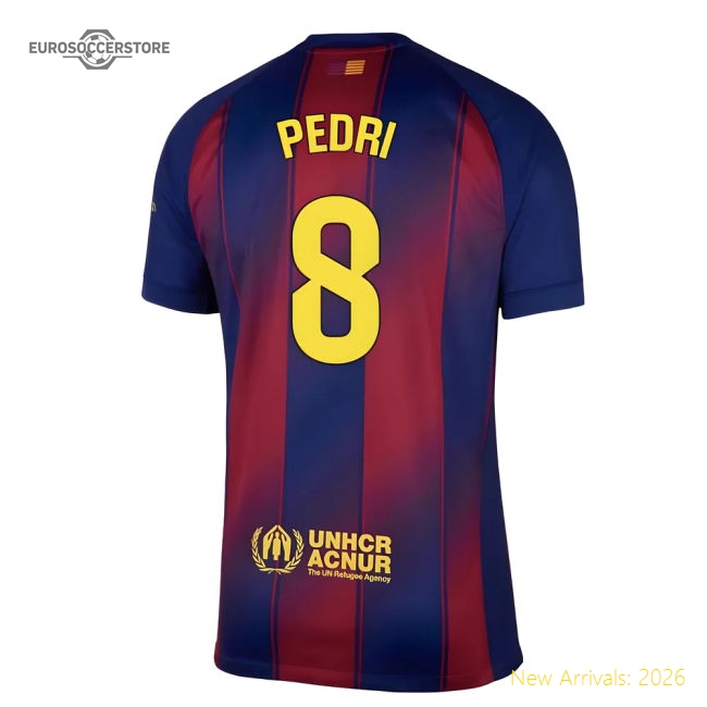 2025-2026 Barcelona Home Kit Shirt (Pedri 8) For Men And Women